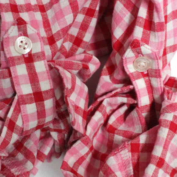 Vineyard Vines Size 0 Women's Long Sleeve Plaid 1/2 Button Front Blouse or Shirt - Picture 12 of 12